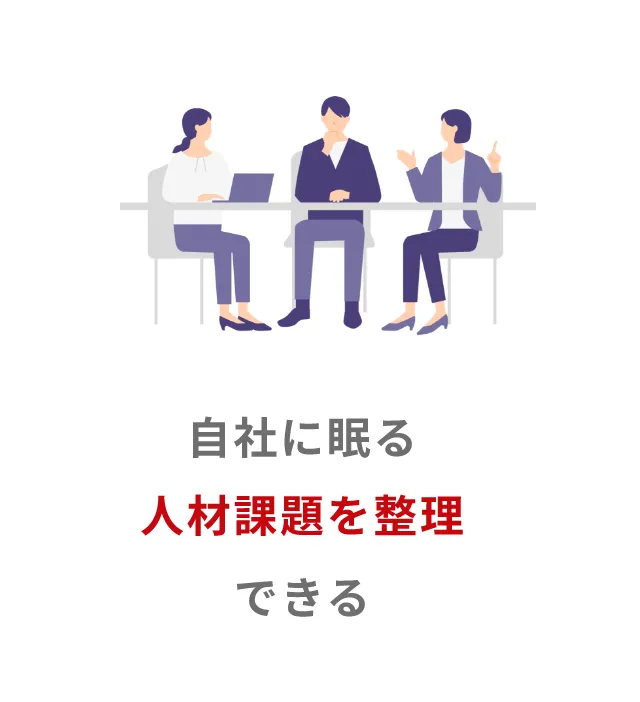 自社に眠る人材課題を整理できる
